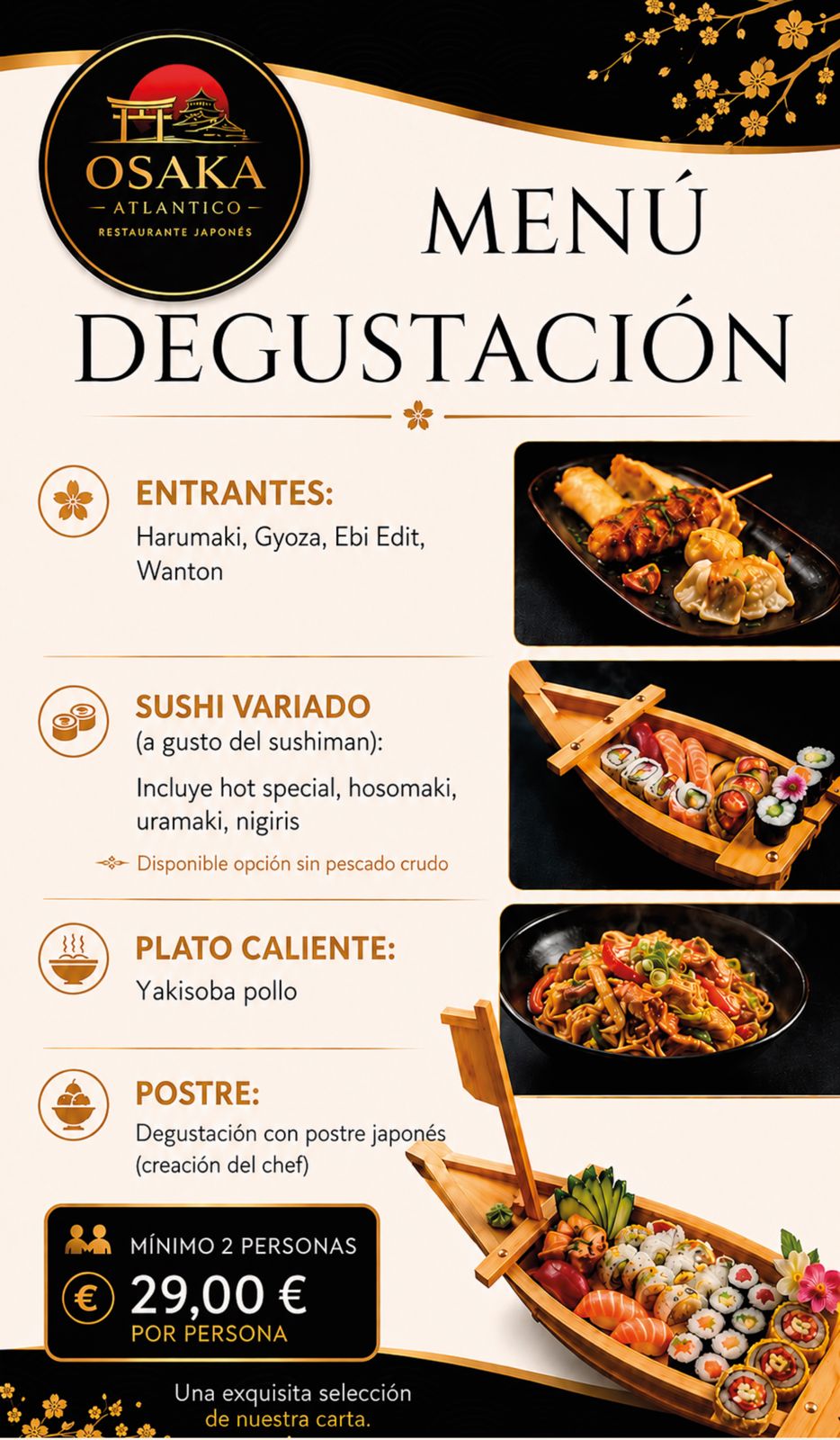 Menú degustación